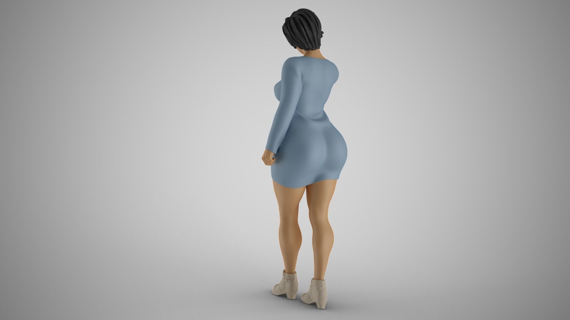 Woman Extend Handshake 3D print model_9