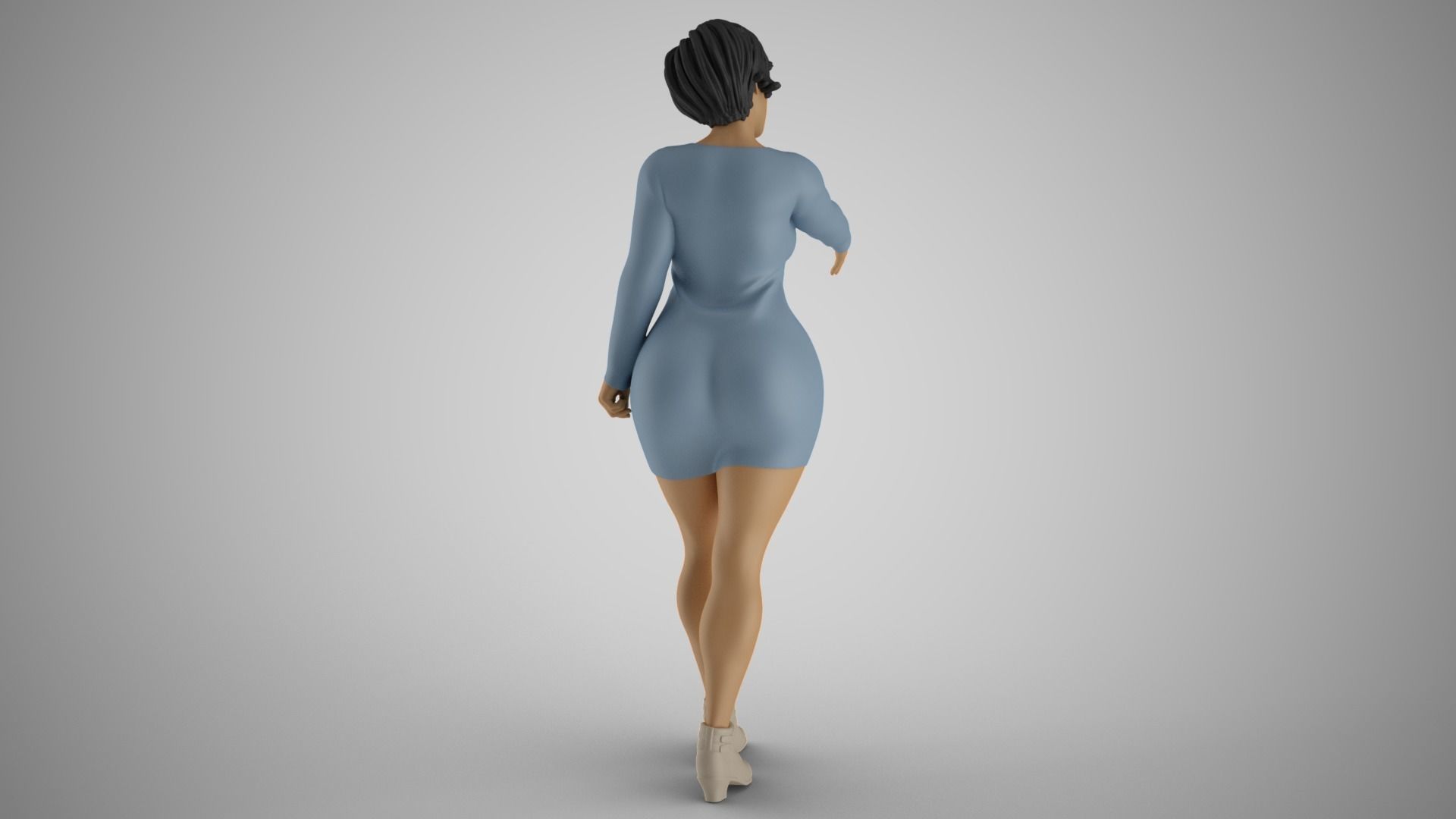Woman Extend Handshake 3D print model_8