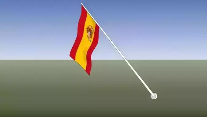 Spain flag - wall mount 3D model