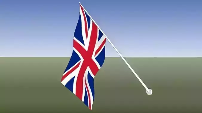 UK flag - wall mount 3D model