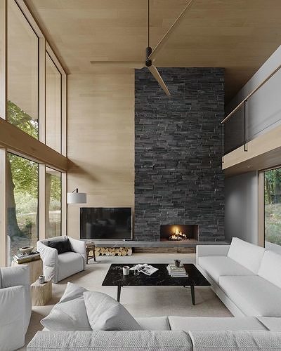 Modern villa rendering 3D model