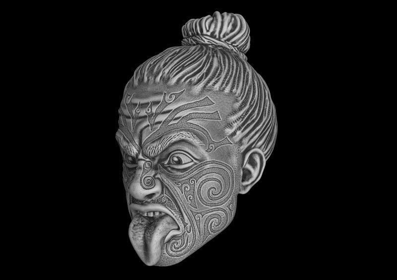 Head Maori 3d model for 3d printing 3D print model 3D print model_3