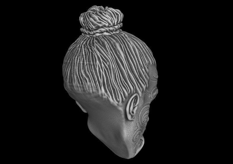 Head Maori 3d model for 3d printing 3D print model 3D print model_7