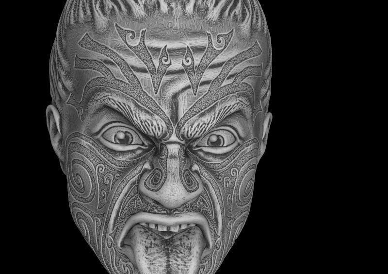Head Maori 3d model for 3d printing 3D print model 3D print model_2
