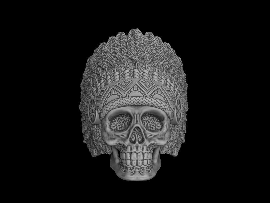 Head indian skull 3d model for 3d printing 3D print model 3D print model_2