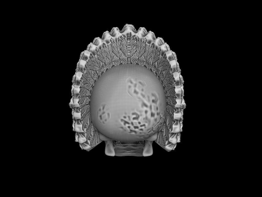 Head indian skull 3d model for 3d printing 3D print model 3D print model_4