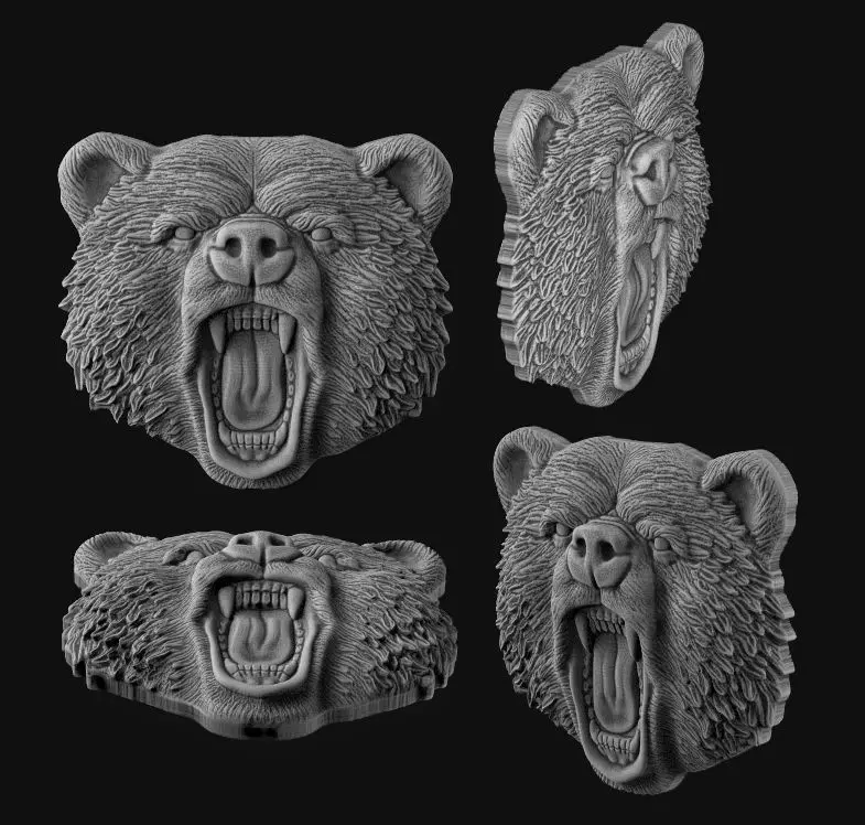 Head bear 3d model for 3d printing 3D print model 3D print model
