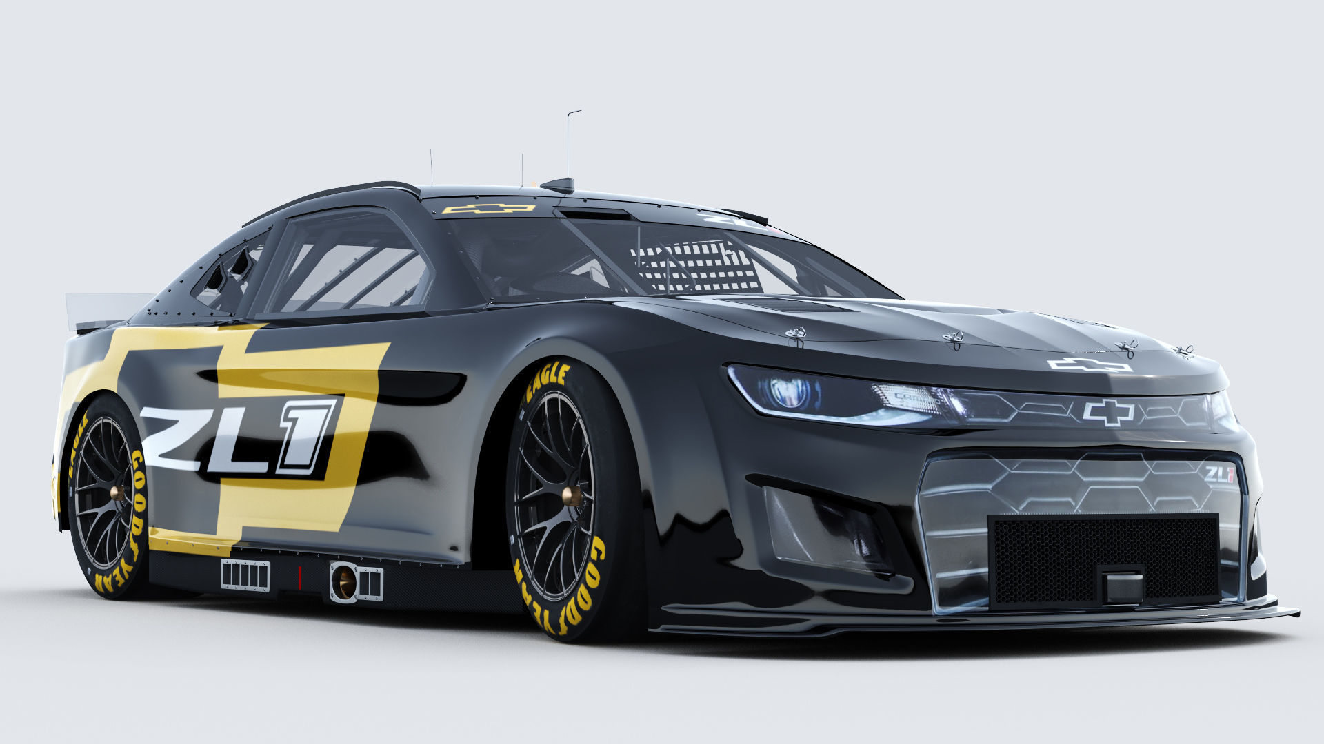 Chevrolet Camaro Nascar NextGen 2022 Template Update 3D model_9