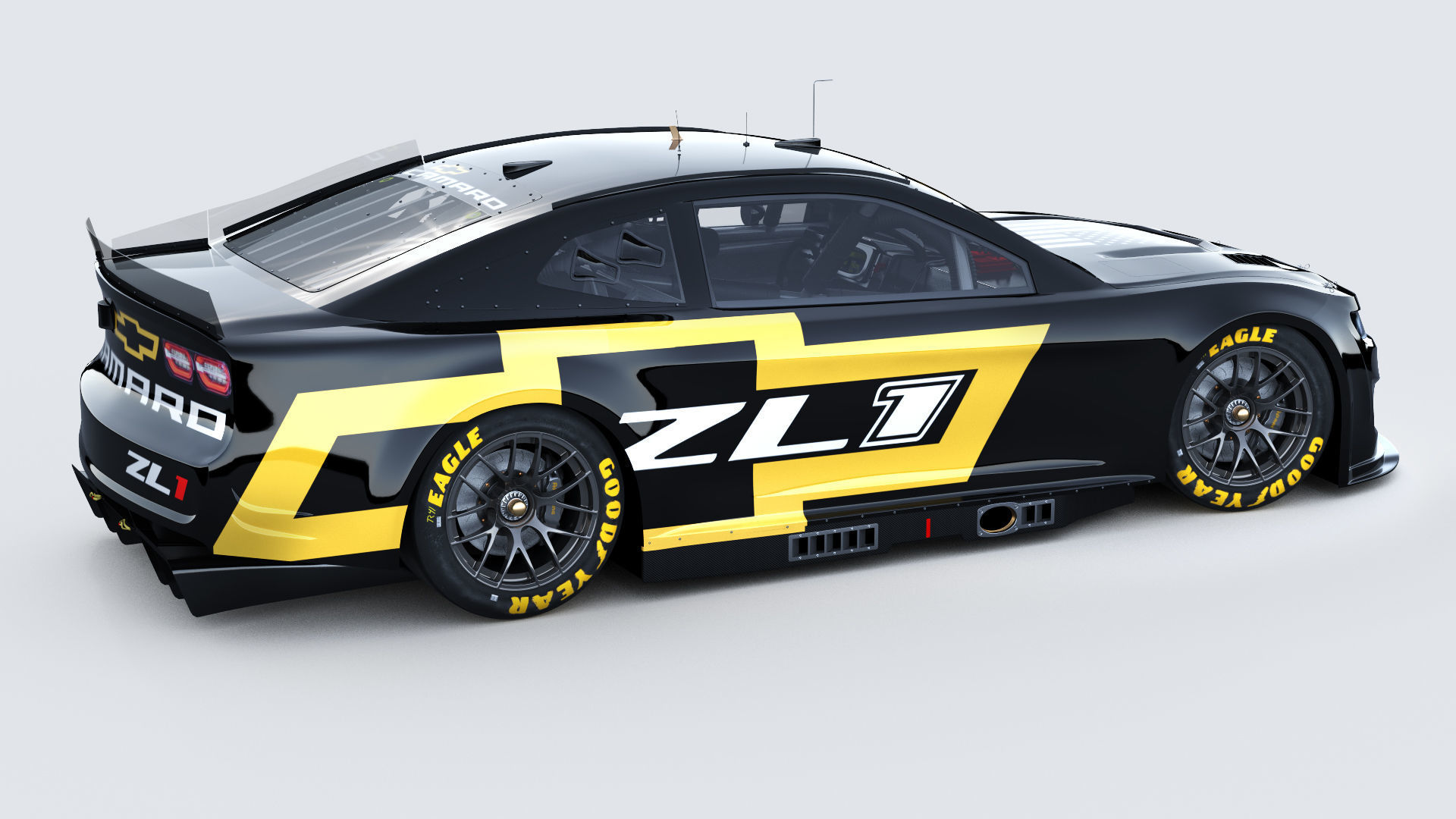 Chevrolet Camaro Nascar NextGen 2022 Template Update 3D model_7