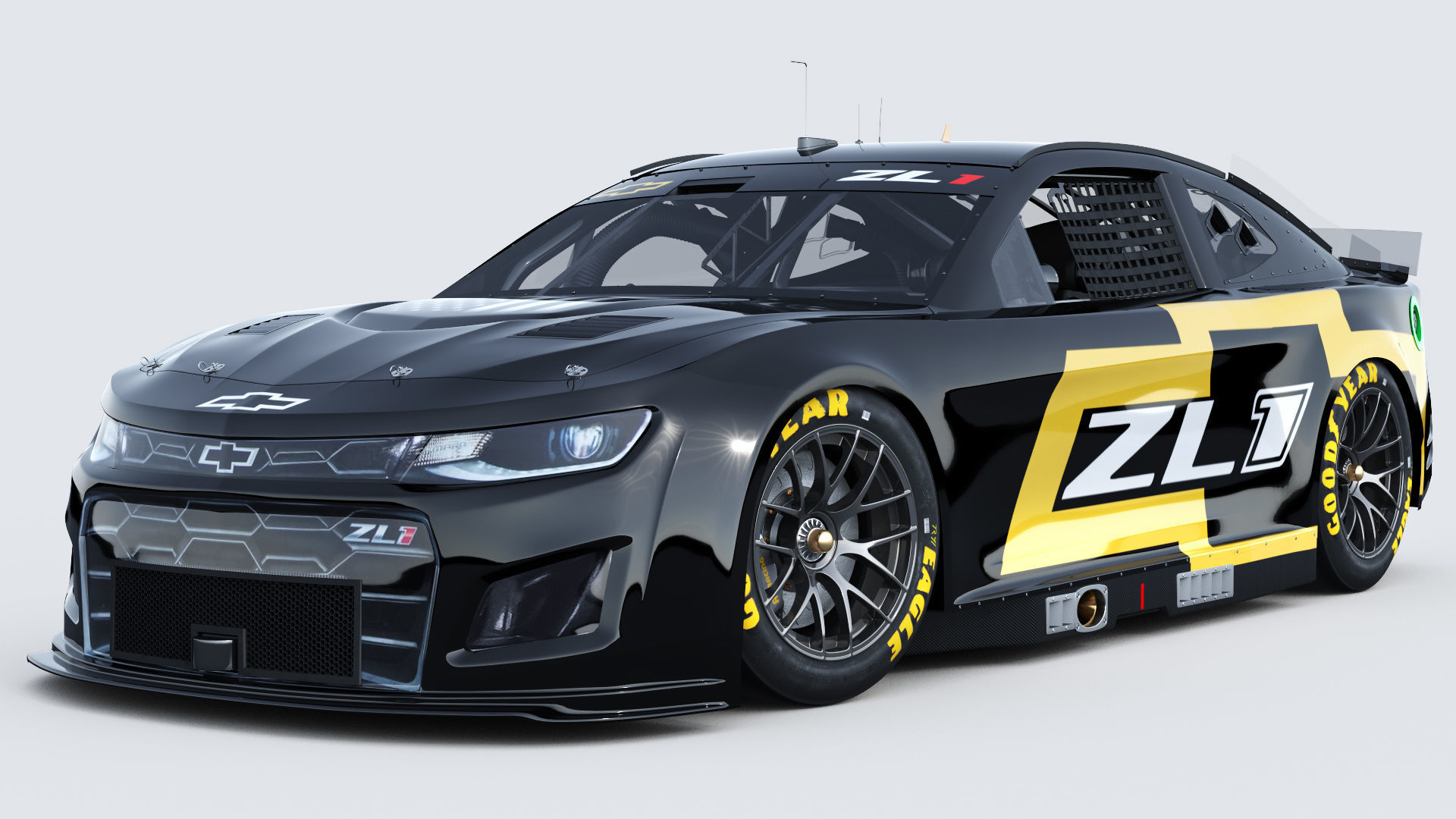 Chevrolet Camaro Nascar NextGen 2022 Template Update 3D model_1