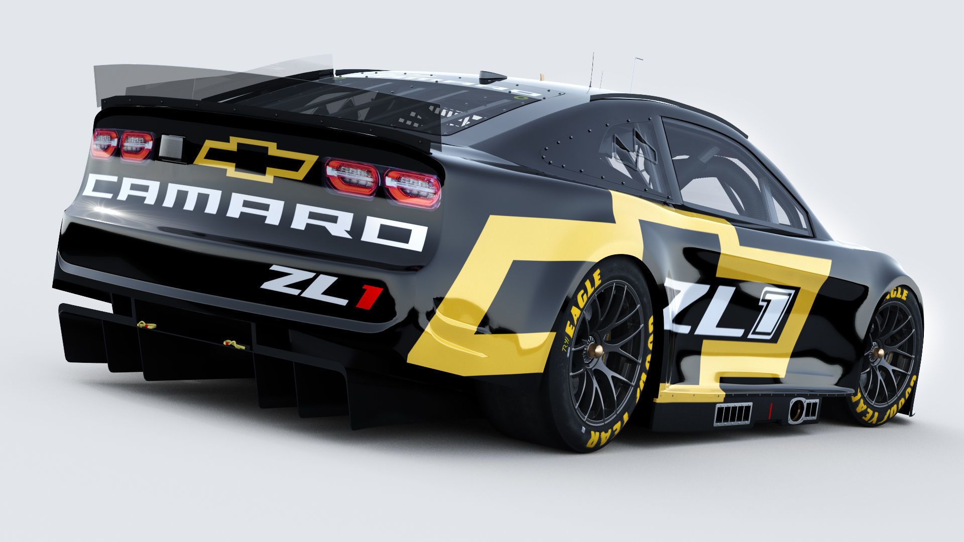 Chevrolet Camaro Nascar NextGen 2022 Template Update 3D model_5