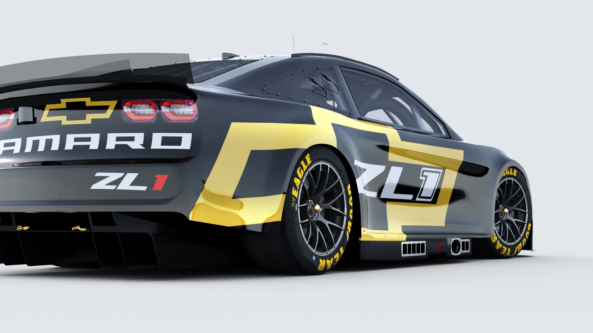 Chevrolet Camaro Nascar NextGen 2022 Template Update 3D model_13