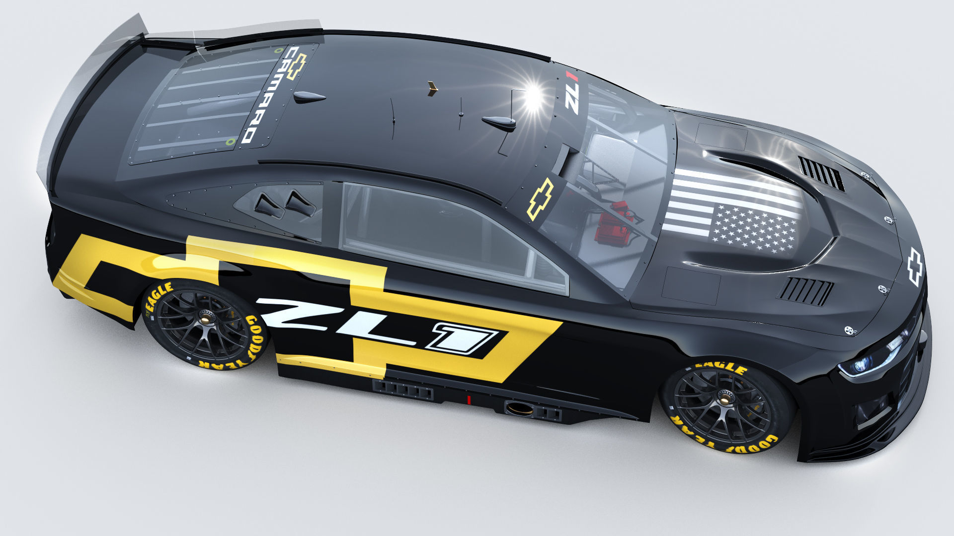 Chevrolet Camaro Nascar NextGen 2022 Template Update 3D model_10