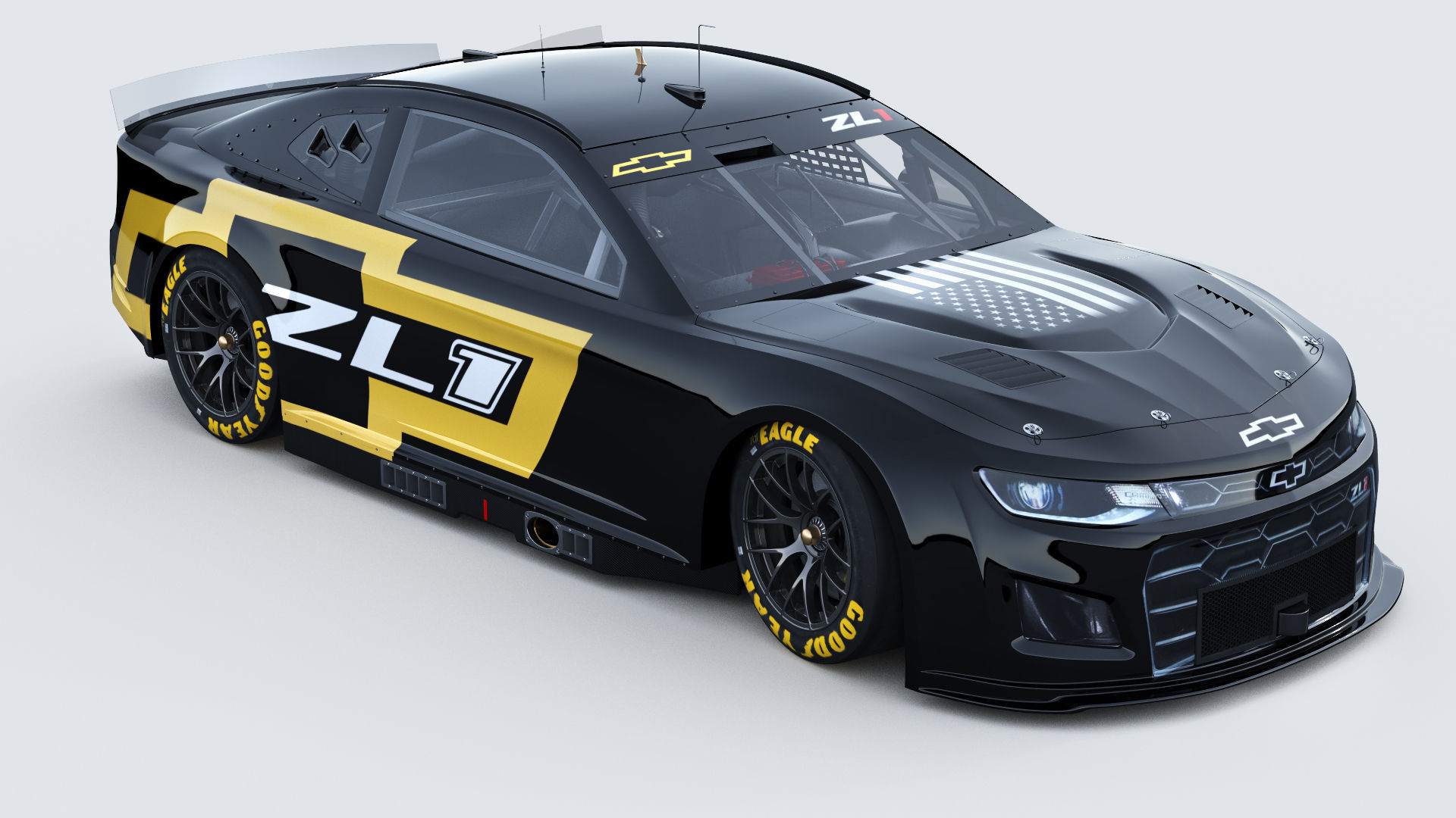 Chevrolet Camaro Nascar NextGen 2022 Template Update 3D model_8