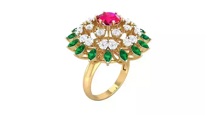 Cocktail Marquise Diamond Ring 