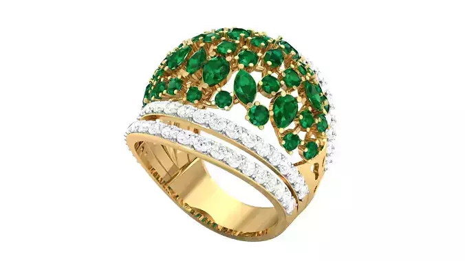 Diamond Cluster Cocktail Marquise Diamond ring 