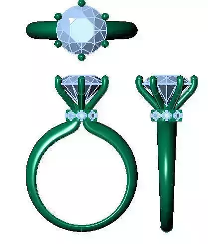 BIG DIAMOND SOLITARE RING 