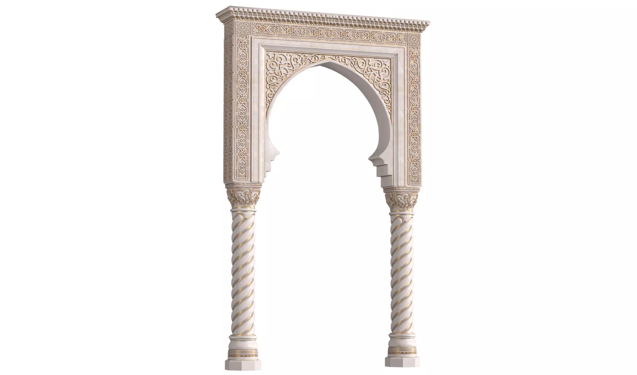 Arch in oriental styl Moroccan Arabic entryway opening 3D model_0