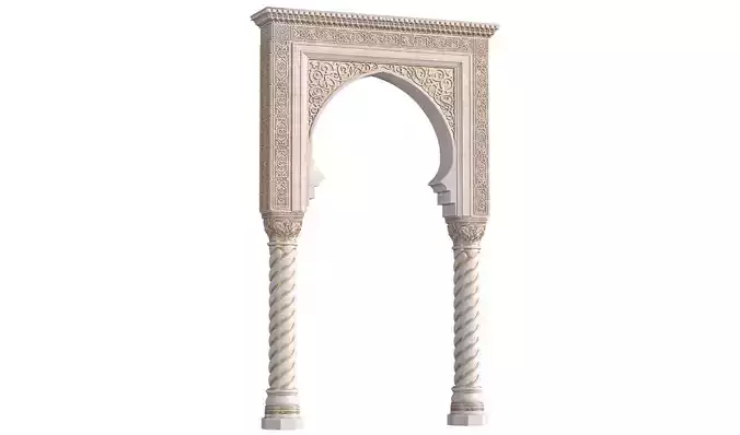 Arch in oriental styl Moroccan Arabic entryway opening 3D model Arch in oriental styl Moroccan Arabic entryway opening 3D model