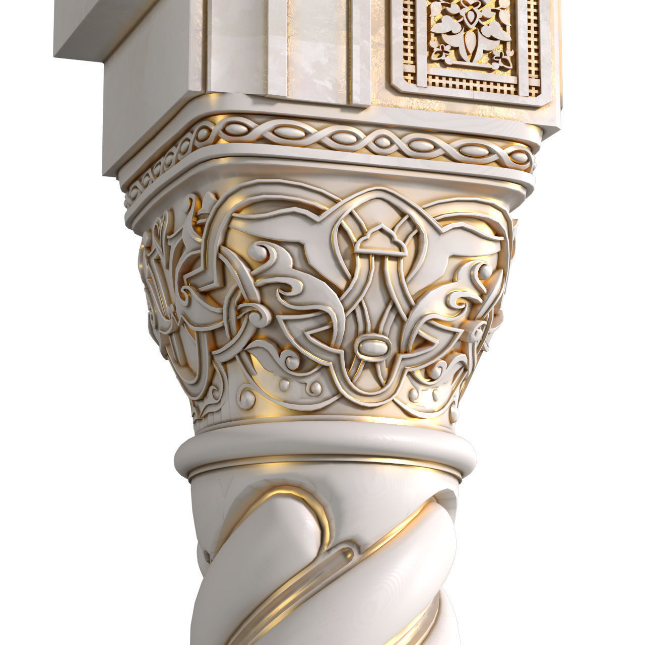 Arch in oriental styl Moroccan Arabic entryway opening 3D model_3