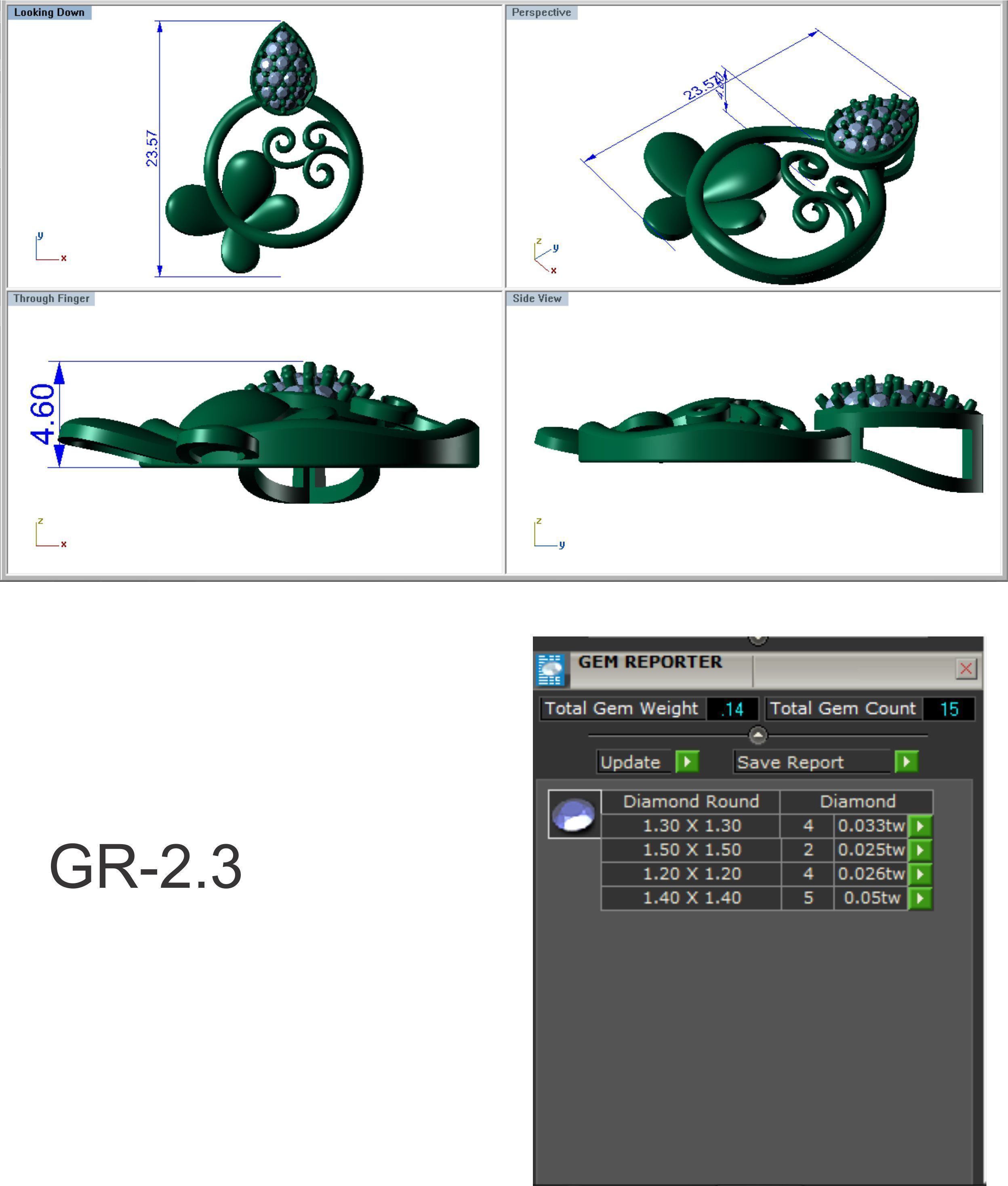 solitaire wedding engagement women pendant 3D print model_1