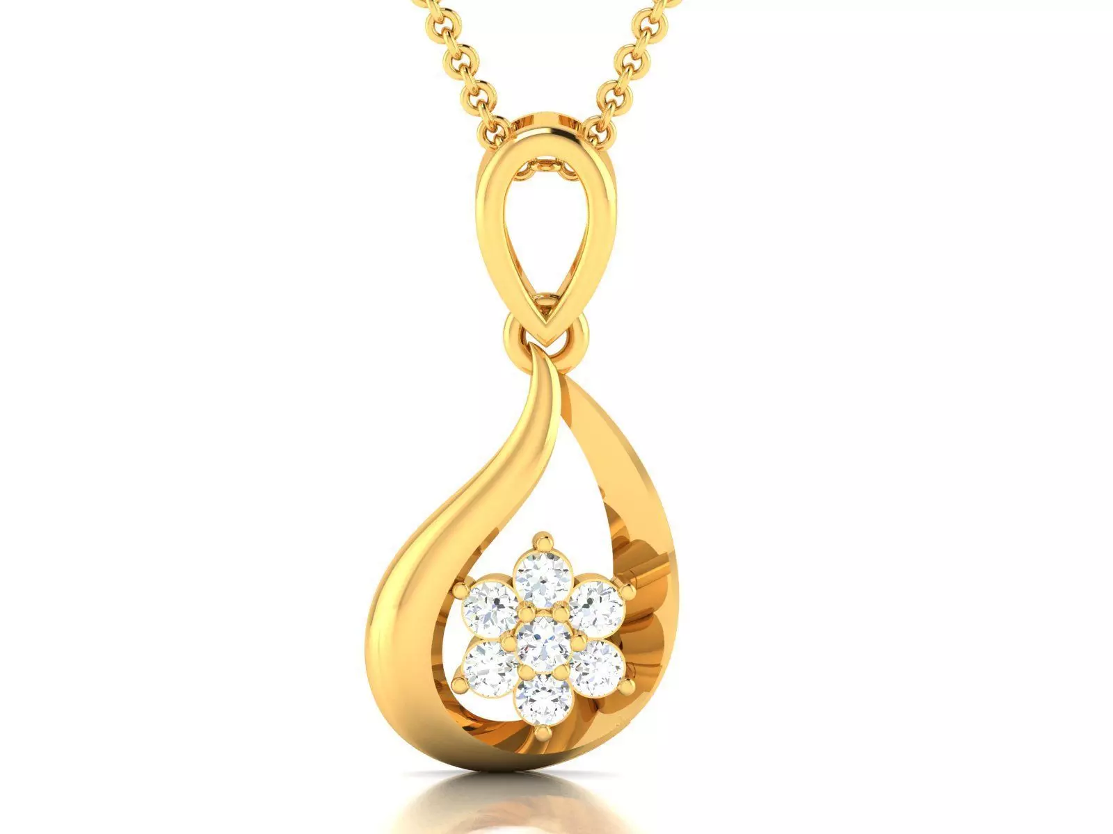 diamond pendant for women 3D print model_0
