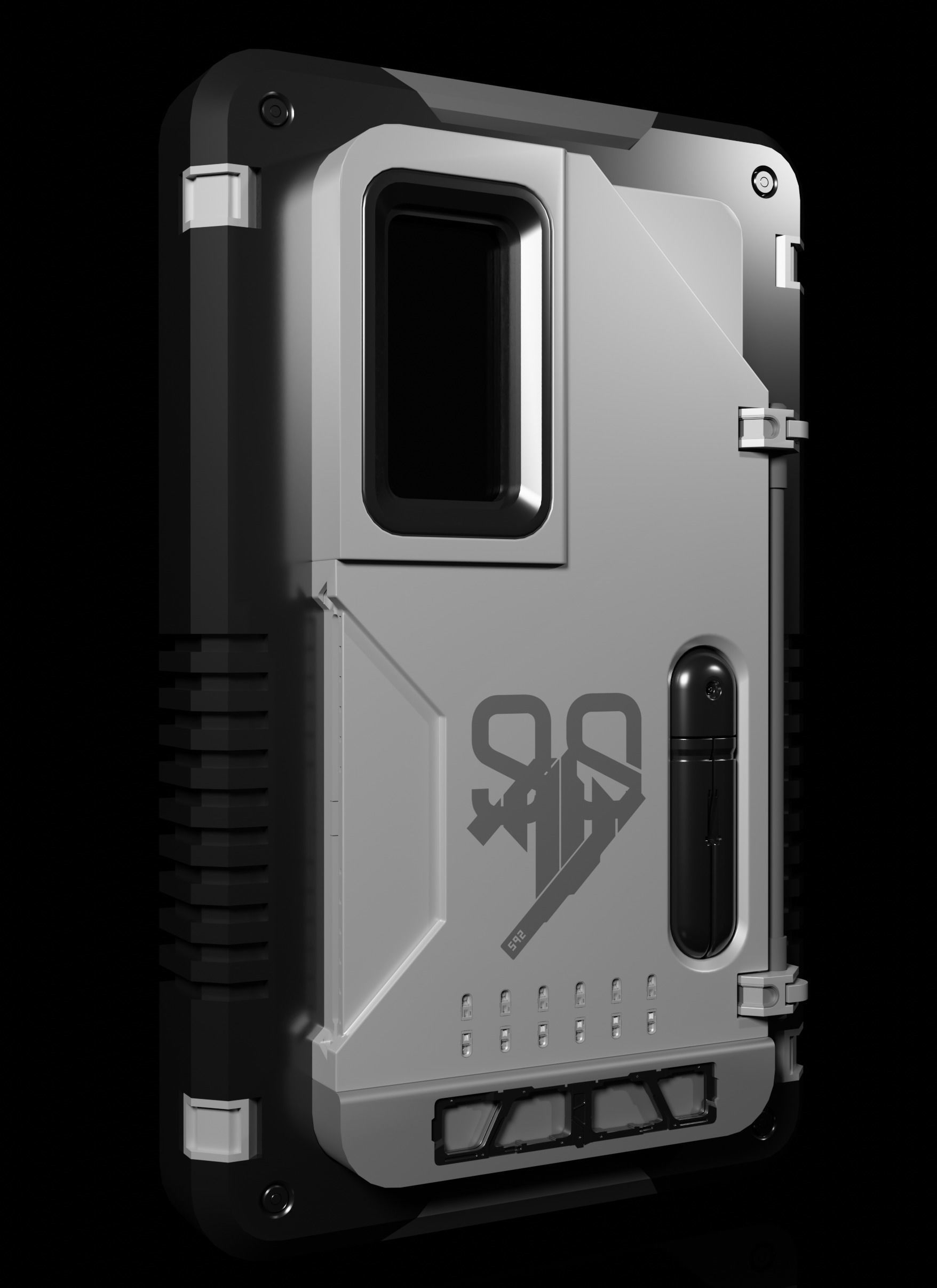 10 SCI-FI DOOR GAME ASSETS POLY OPTIMALI 3D model_10