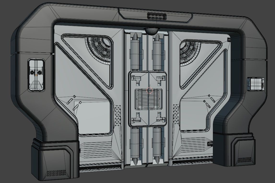 10 SCI-FI DOOR GAME ASSETS POLY OPTIMALI 3D model_13