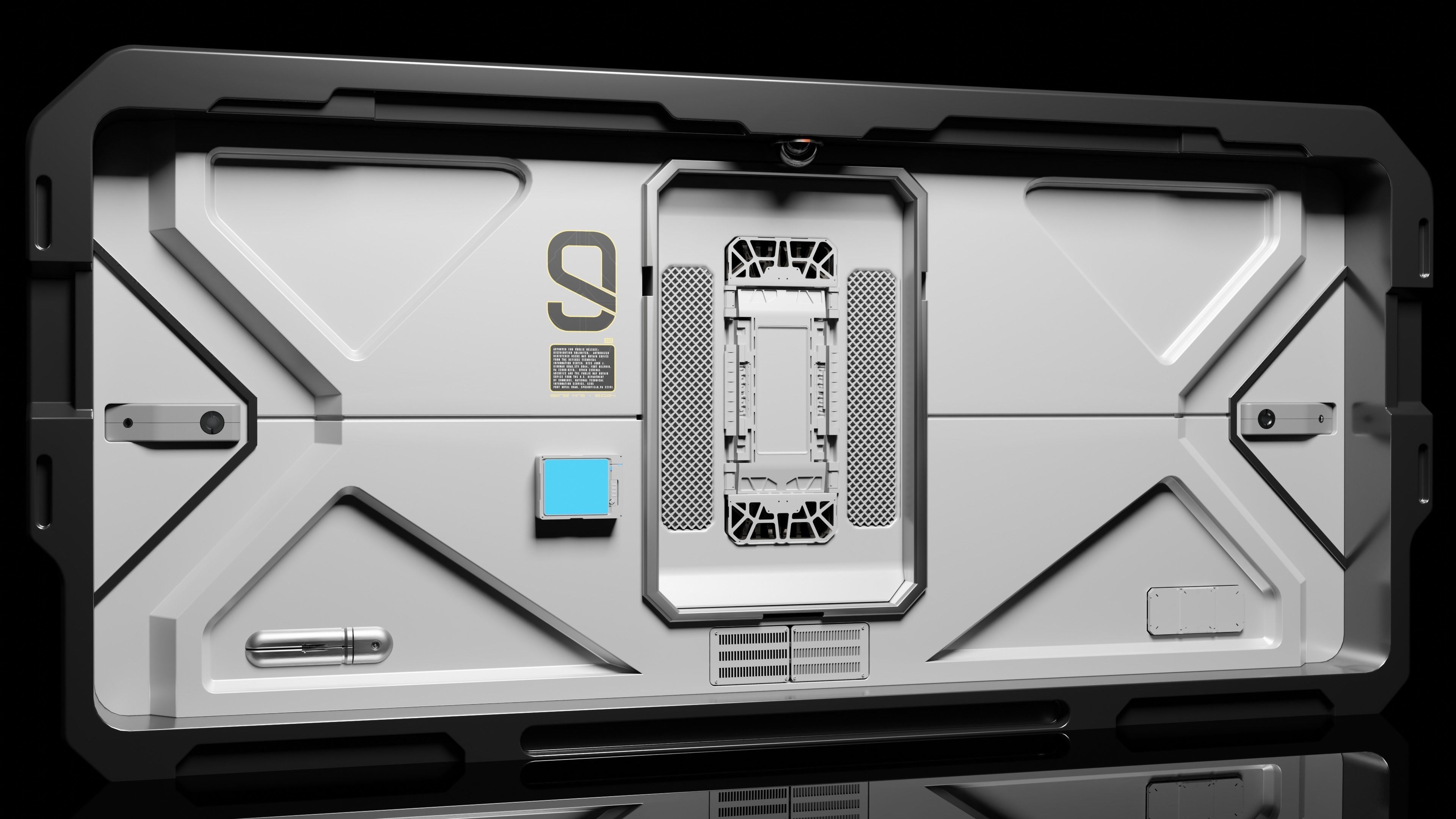 10 SCI-FI DOOR GAME ASSETS POLY OPTIMALI 3D model_1