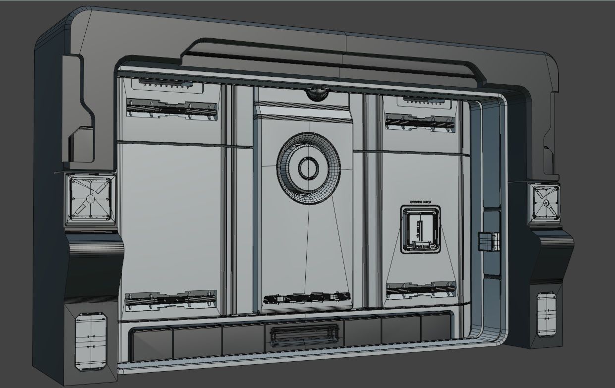 10 SCI-FI DOOR GAME ASSETS POLY OPTIMALI 3D model_11