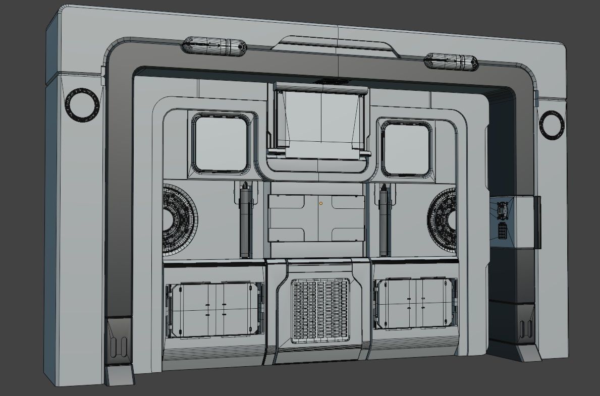 10 SCI-FI DOOR GAME ASSETS POLY OPTIMALI 3D model_12