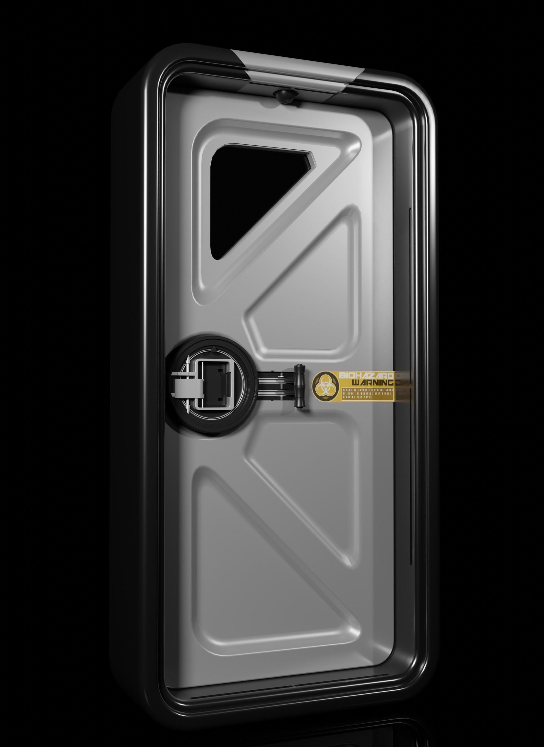 10 SCI-FI DOOR GAME ASSETS POLY OPTIMALI 3D model_7