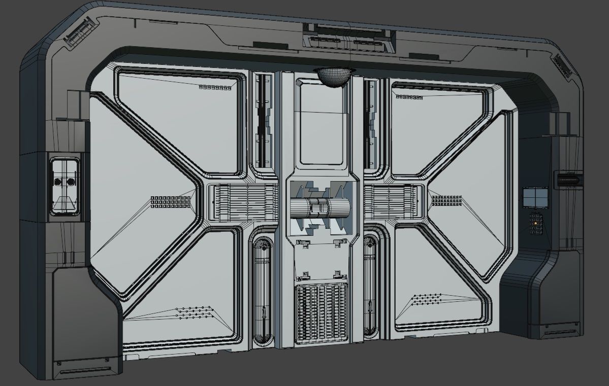 10 SCI-FI DOOR GAME ASSETS POLY OPTIMALI 3D model_15
