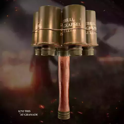 German Grenade Anti Tank VR  AR low-poly 3d model