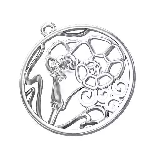 Pendant zodiac sign Aries ram Capricorn