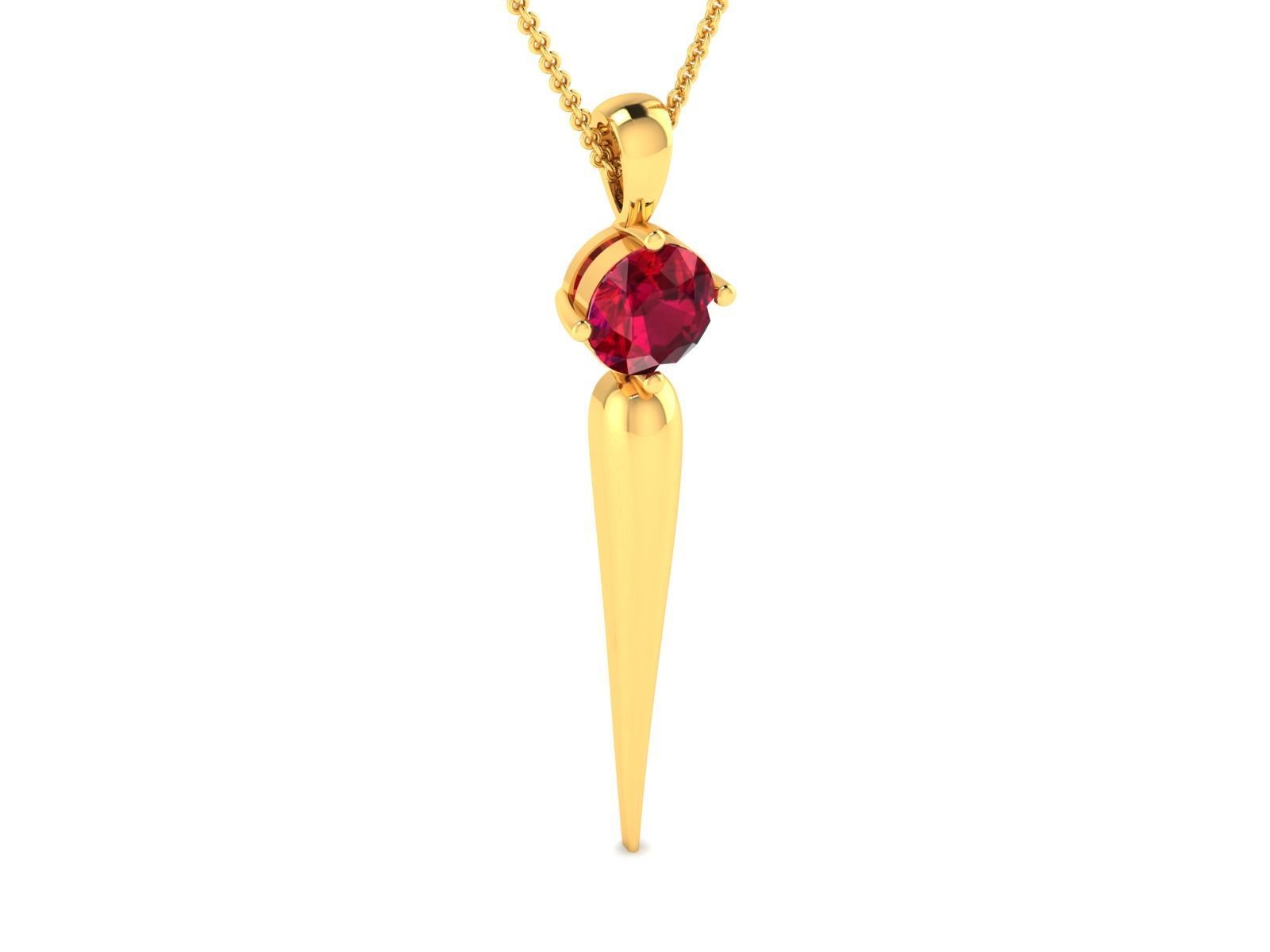 diamond pendant for women  3D print model_2