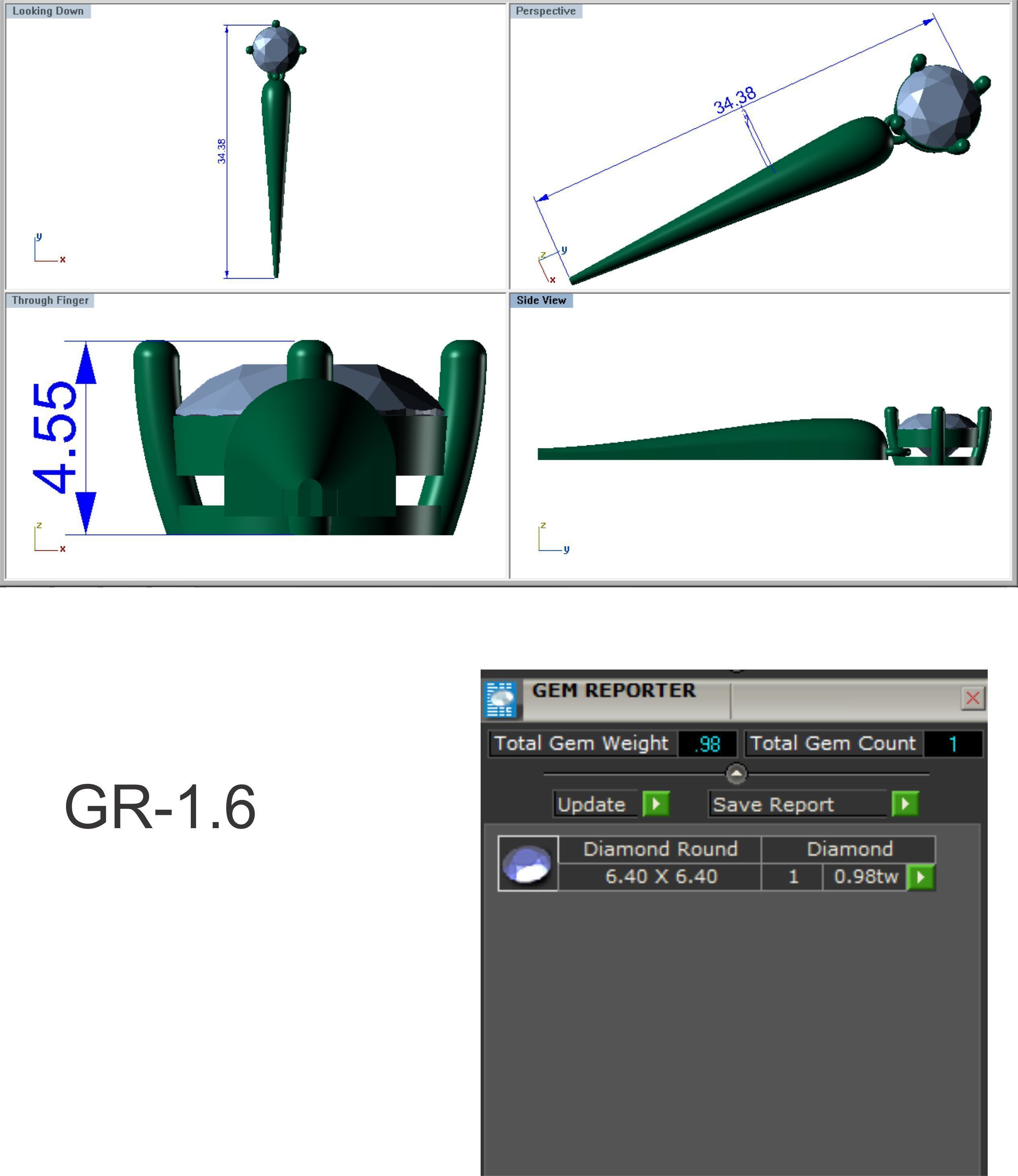 diamond pendant for women  3D print model_6