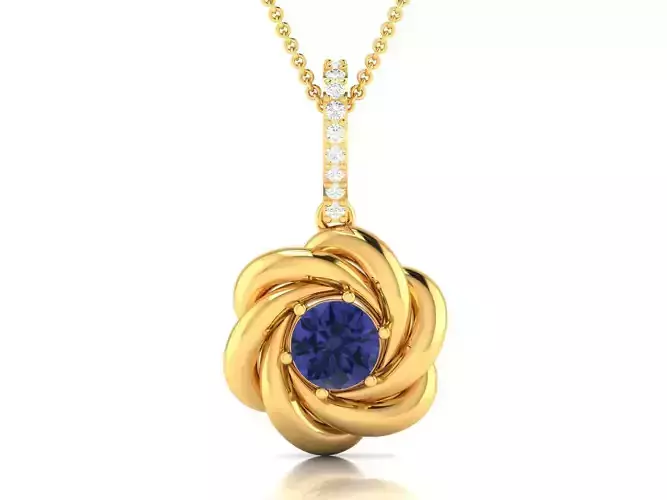 pendant with diamond 3D print model