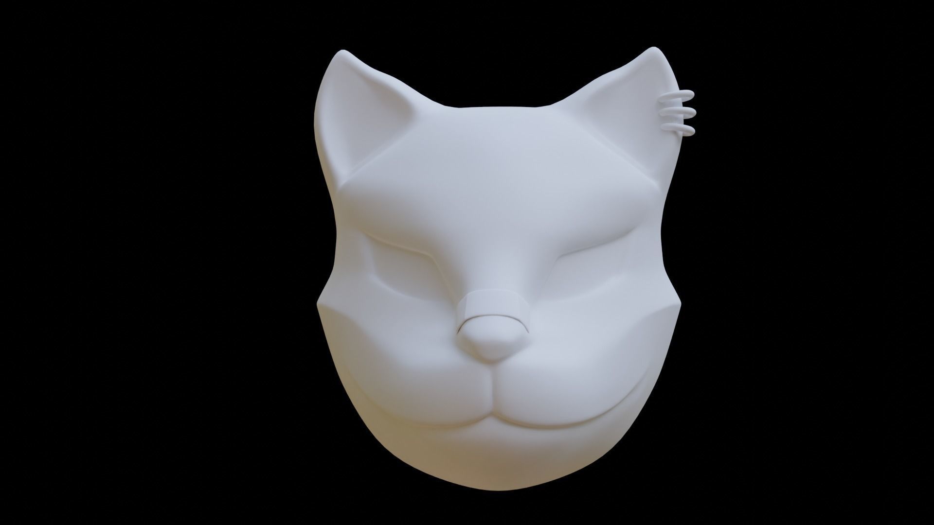 Kitsune Mask 3D model_1