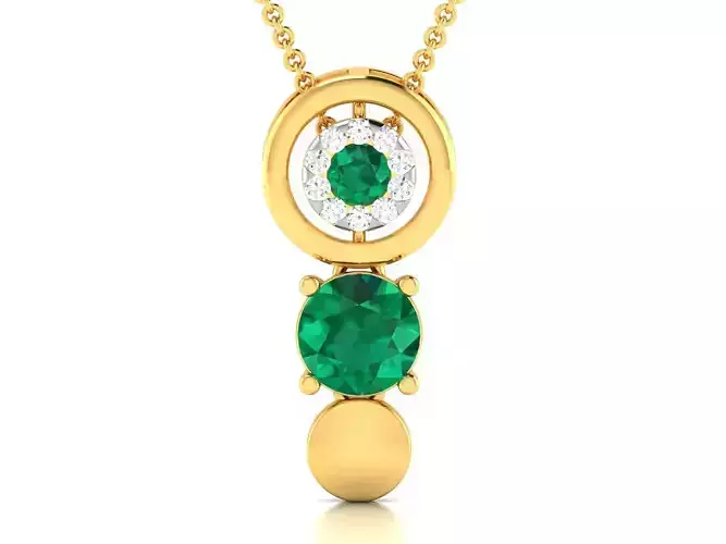 Women round necklace 3dm stl render detail 3D print model