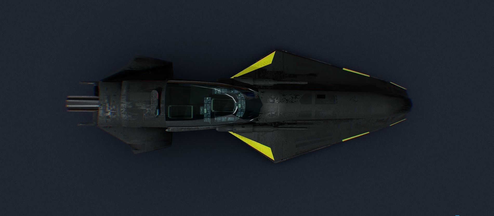 Futuristic Sci-Fi Police Airplane Space Ship 3D model_3