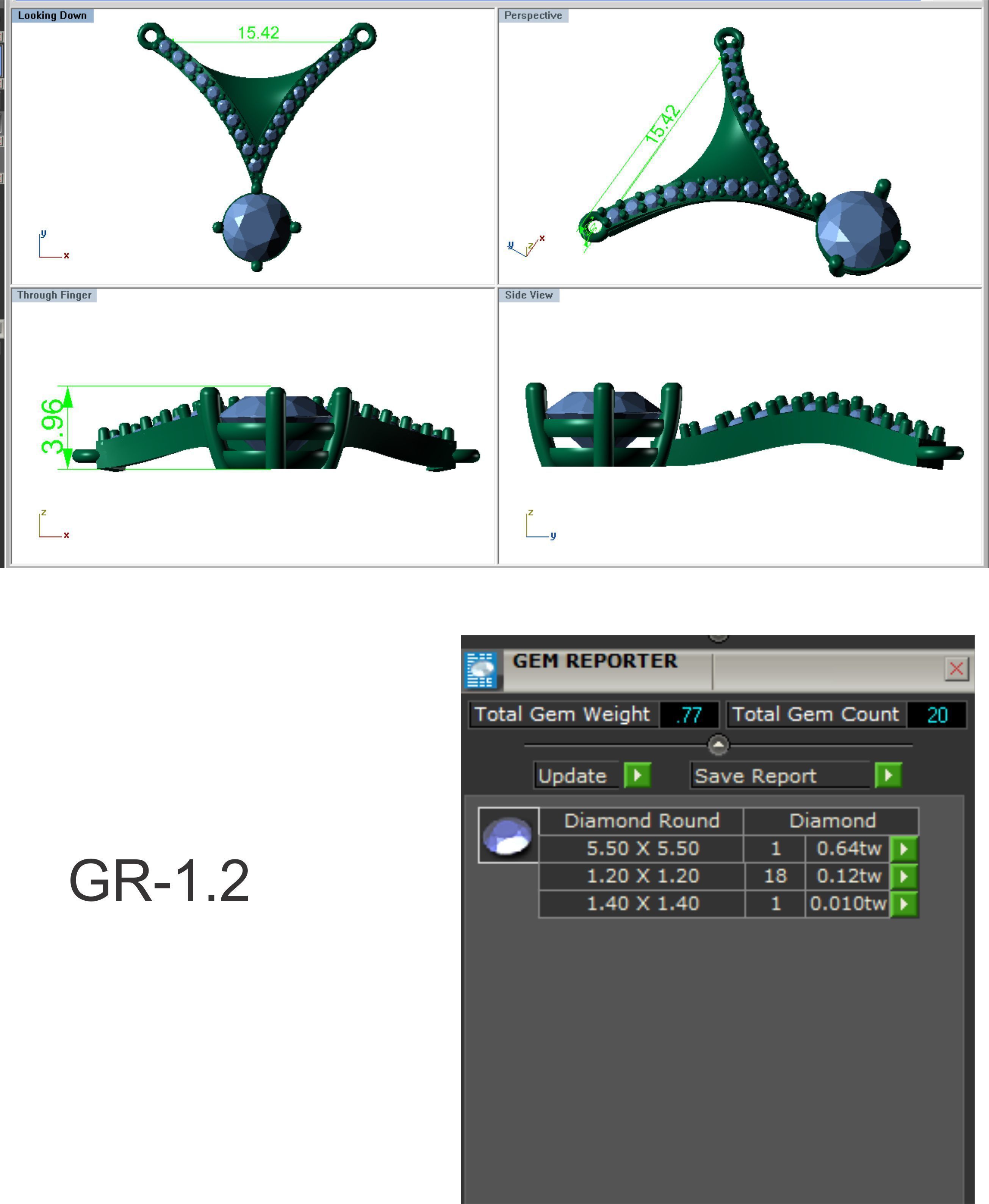 Women pendant  3D print model_6