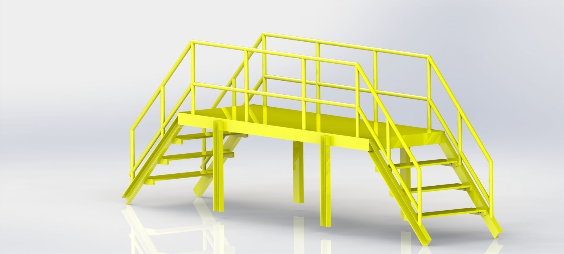 Steel Stairr 3D model_2