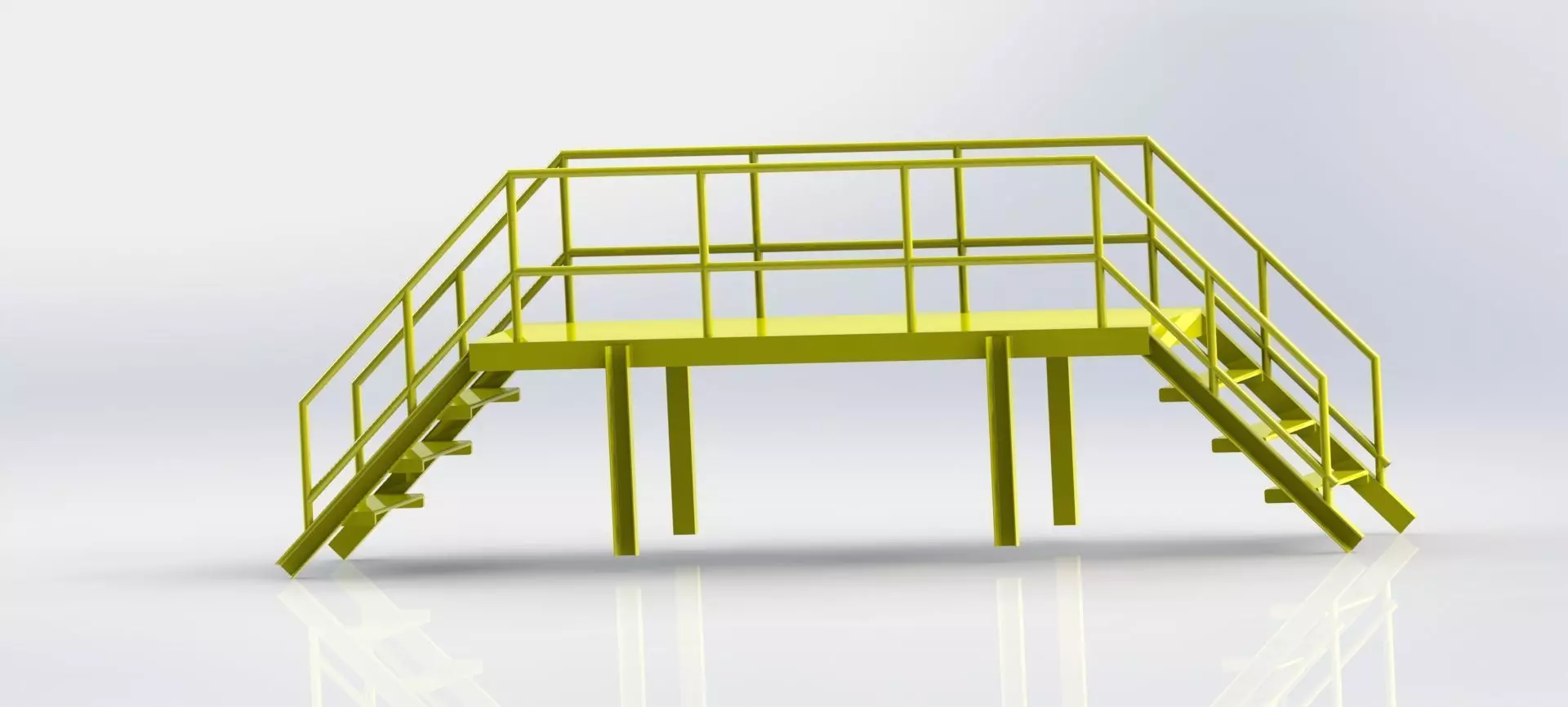 Steel Stairr 3D model_0