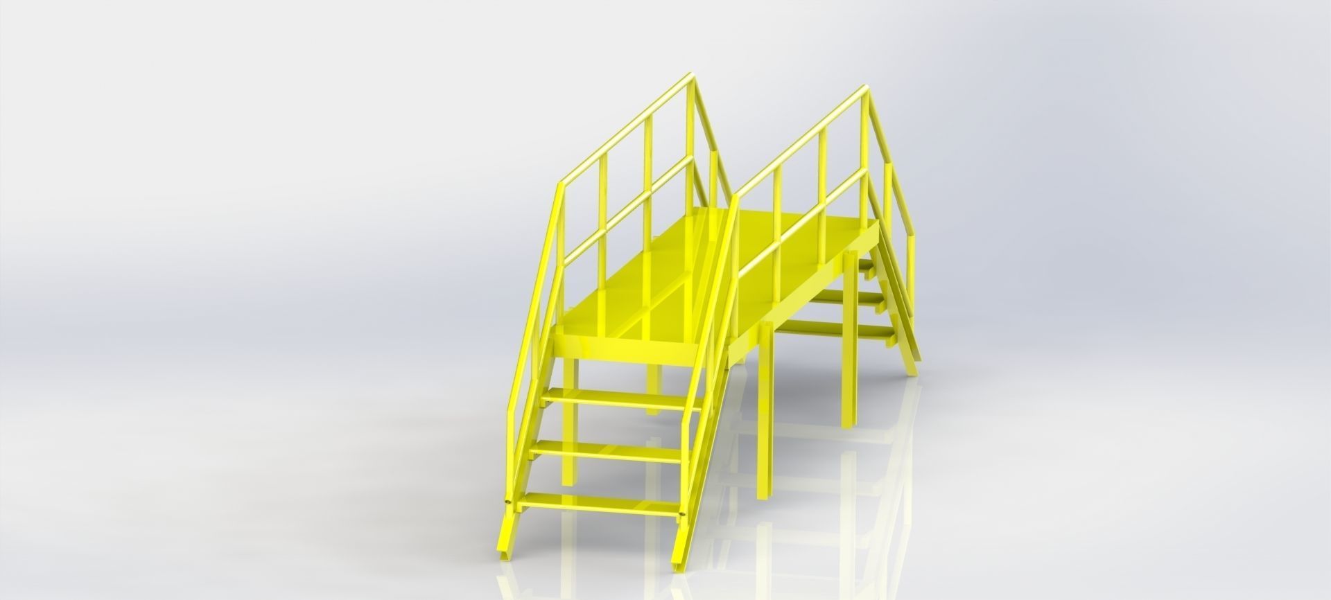Steel Stairr 3D model_1