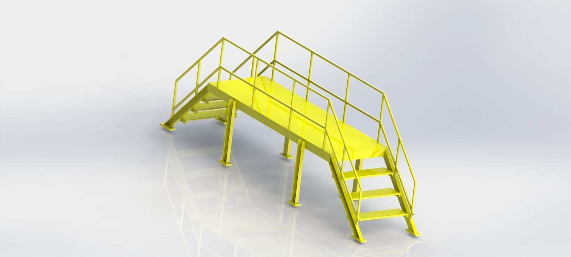 Steel Stairr 3D model_3