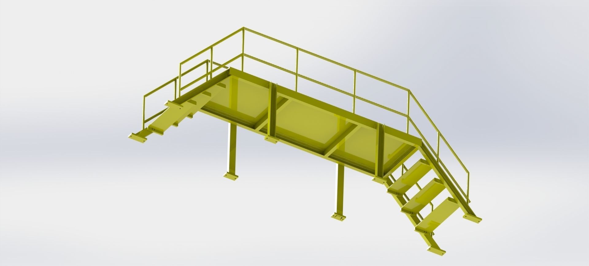 Steel Stairr 3D model_4