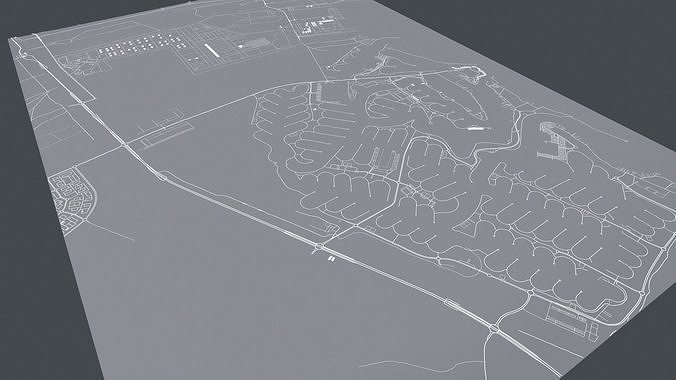 Cityscape Al Khiran Kuwait 3D model 6
