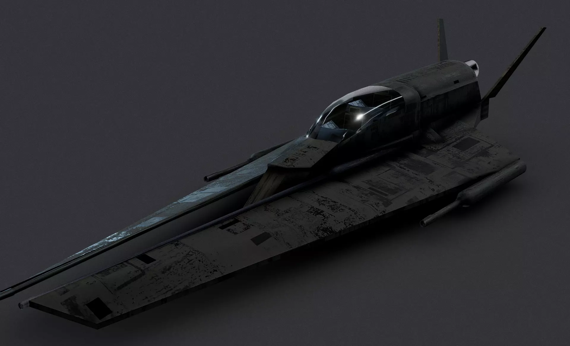 Futuristic Sci-Fi Air Force Airplane Space Ship 3D model