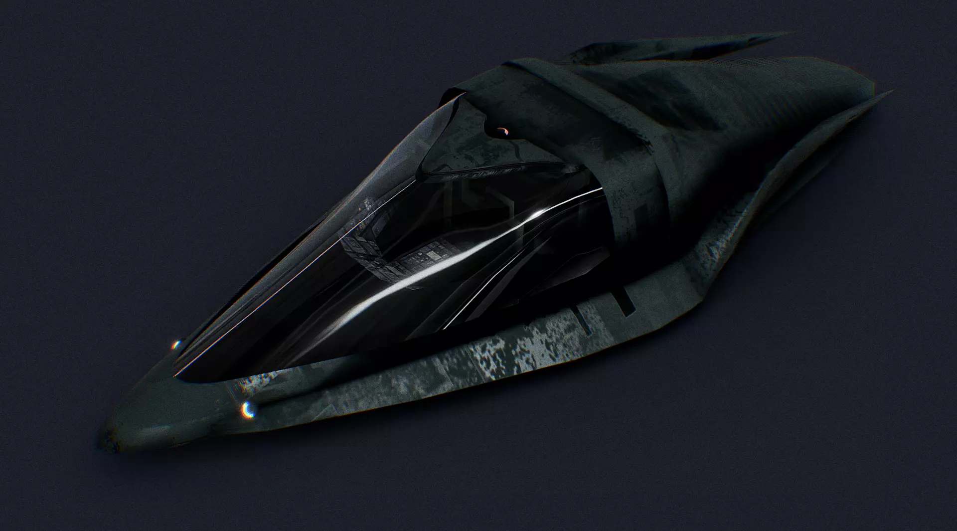 Sci Fi Flying Vehicle 3D model_0